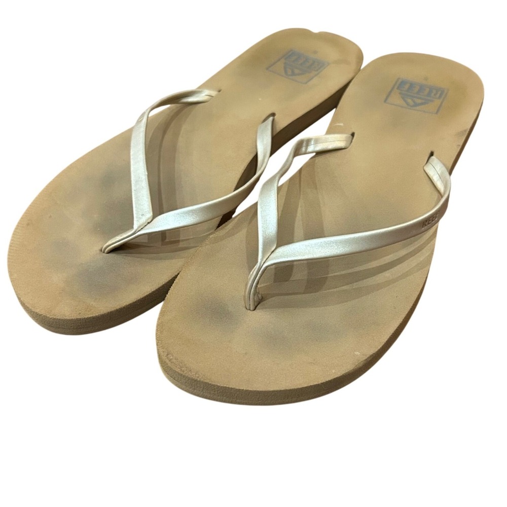 Reef Flip Flops Women Night Gold Metallic Thong Sandals 6